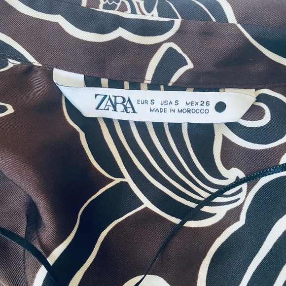 Zara Brown and White Maxi Dress - Picture 15 of 16